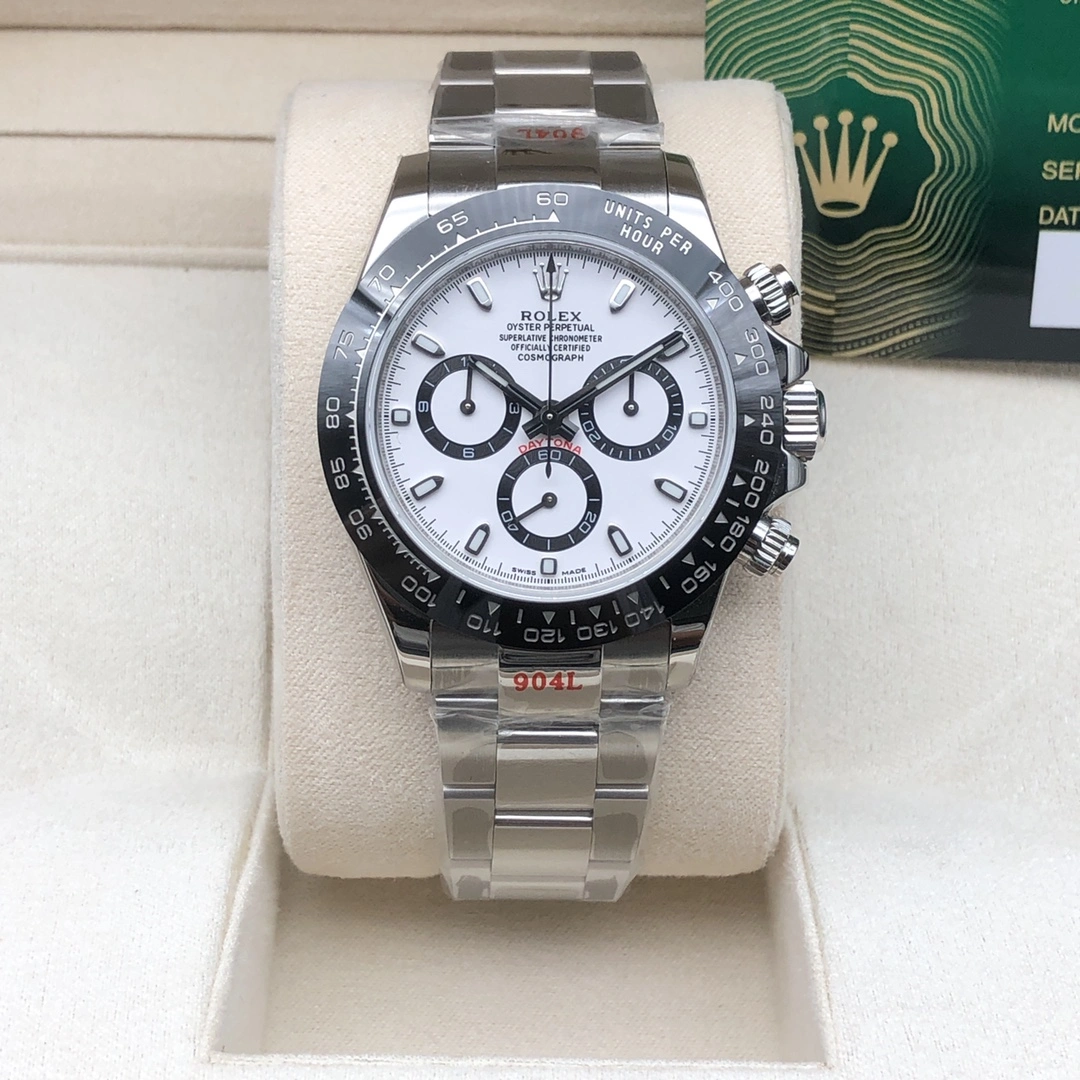 Unique Rolex Daytona Panda Chronograph with White Dial 12