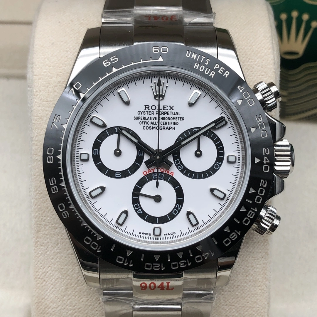 Unique Rolex Daytona Panda Chronograph with White Dial 12