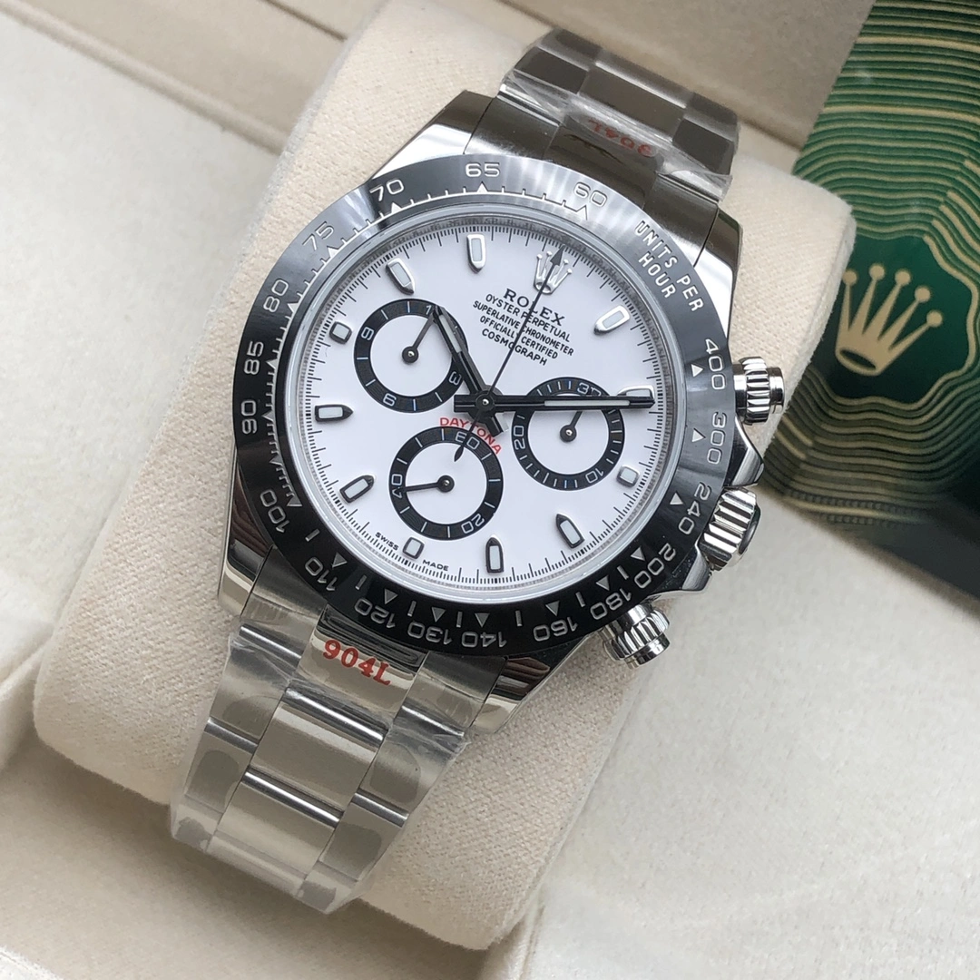 Unique Rolex Daytona Panda Chronograph with White Dial 12