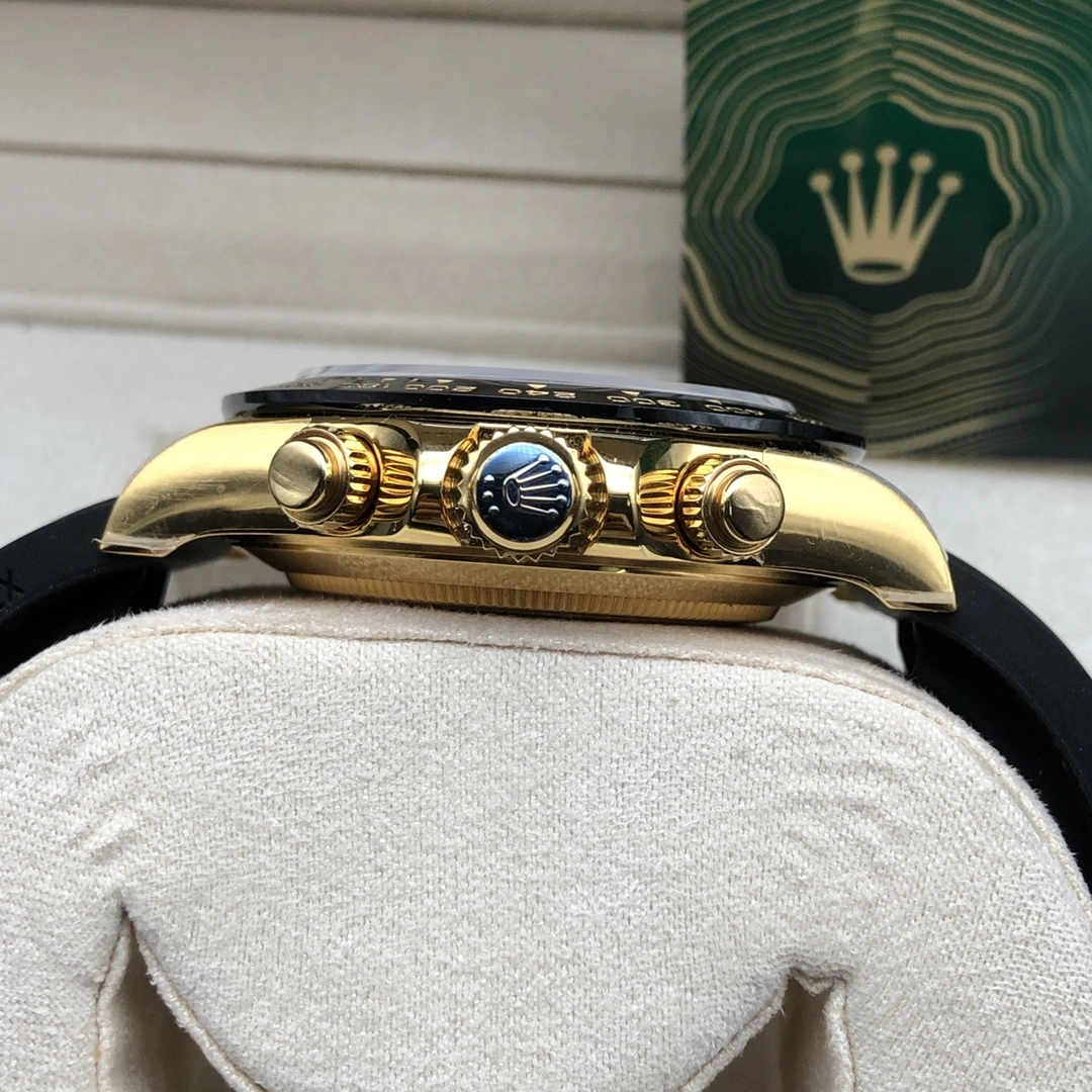 Rolex Daytona Ref 116518 Yellow Gold Chronograph Wristwatch Bright 14
