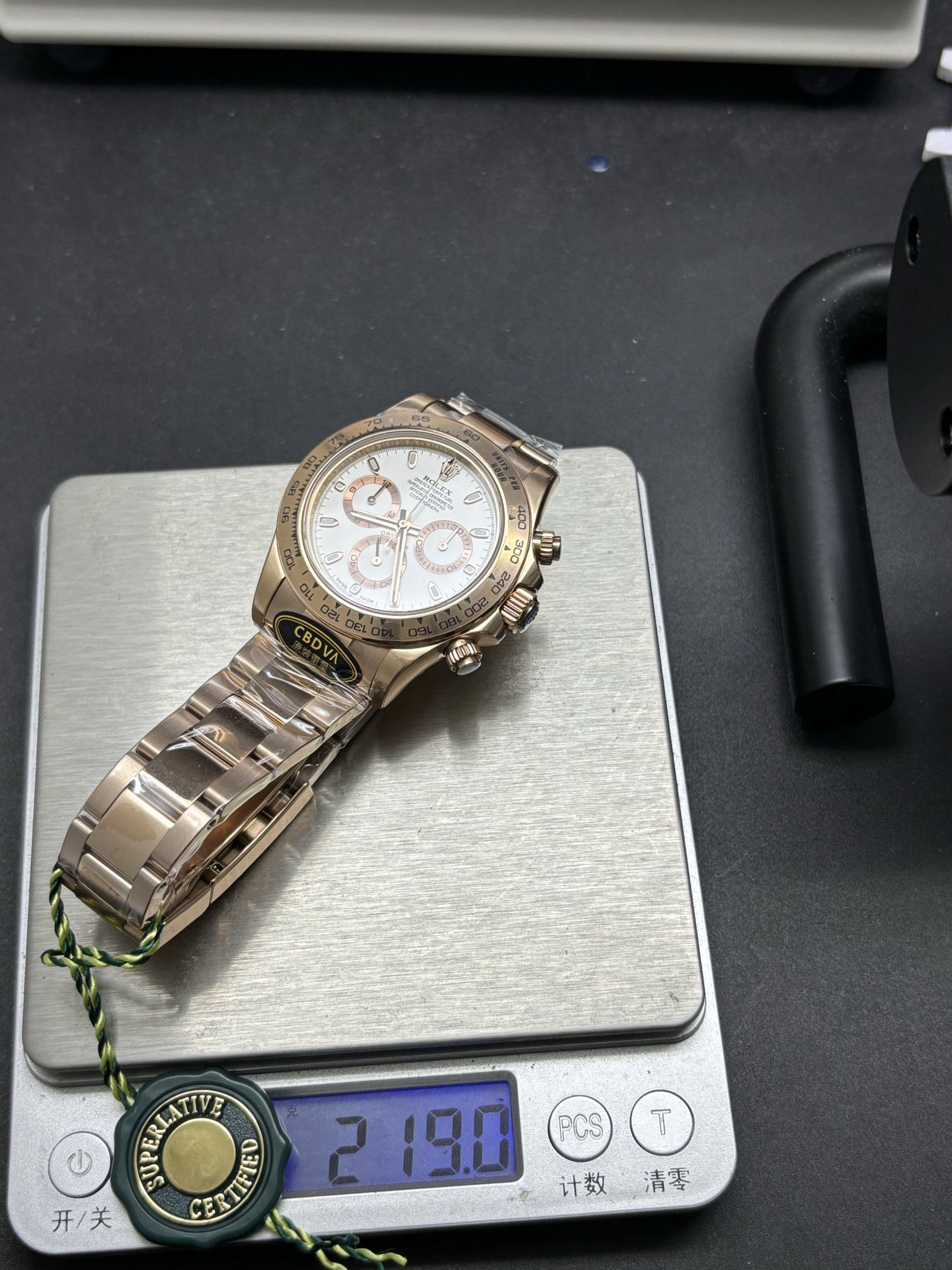 Rolex Oyster Perpetual Cosmograph Daytona 116505 in 18k Everose Gold with White Dial ZeroBulk 61