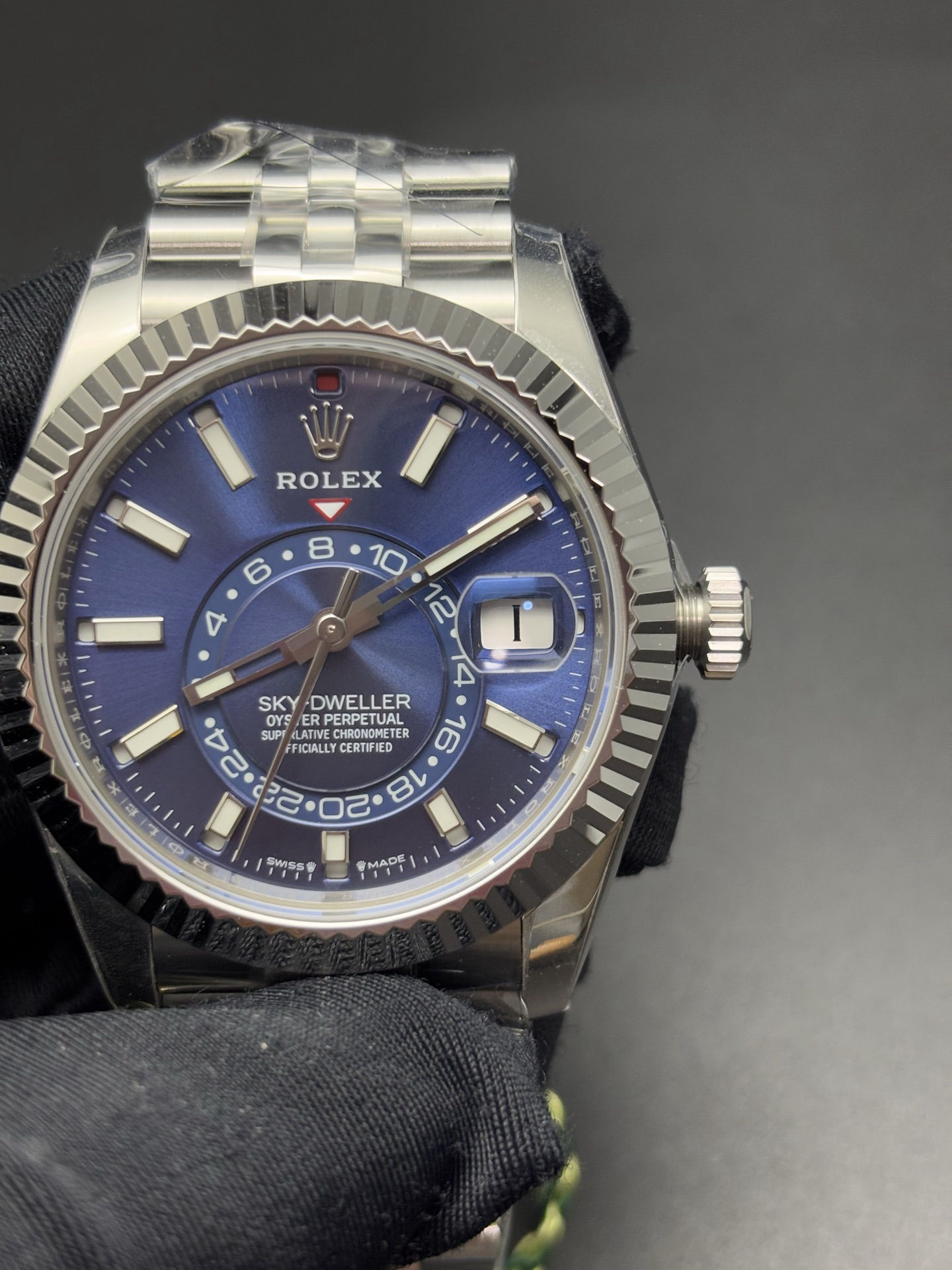 Rolex Oyster Perpetual Sky-Dweller Blue Dial and Jubilee Bracelet Practical 49