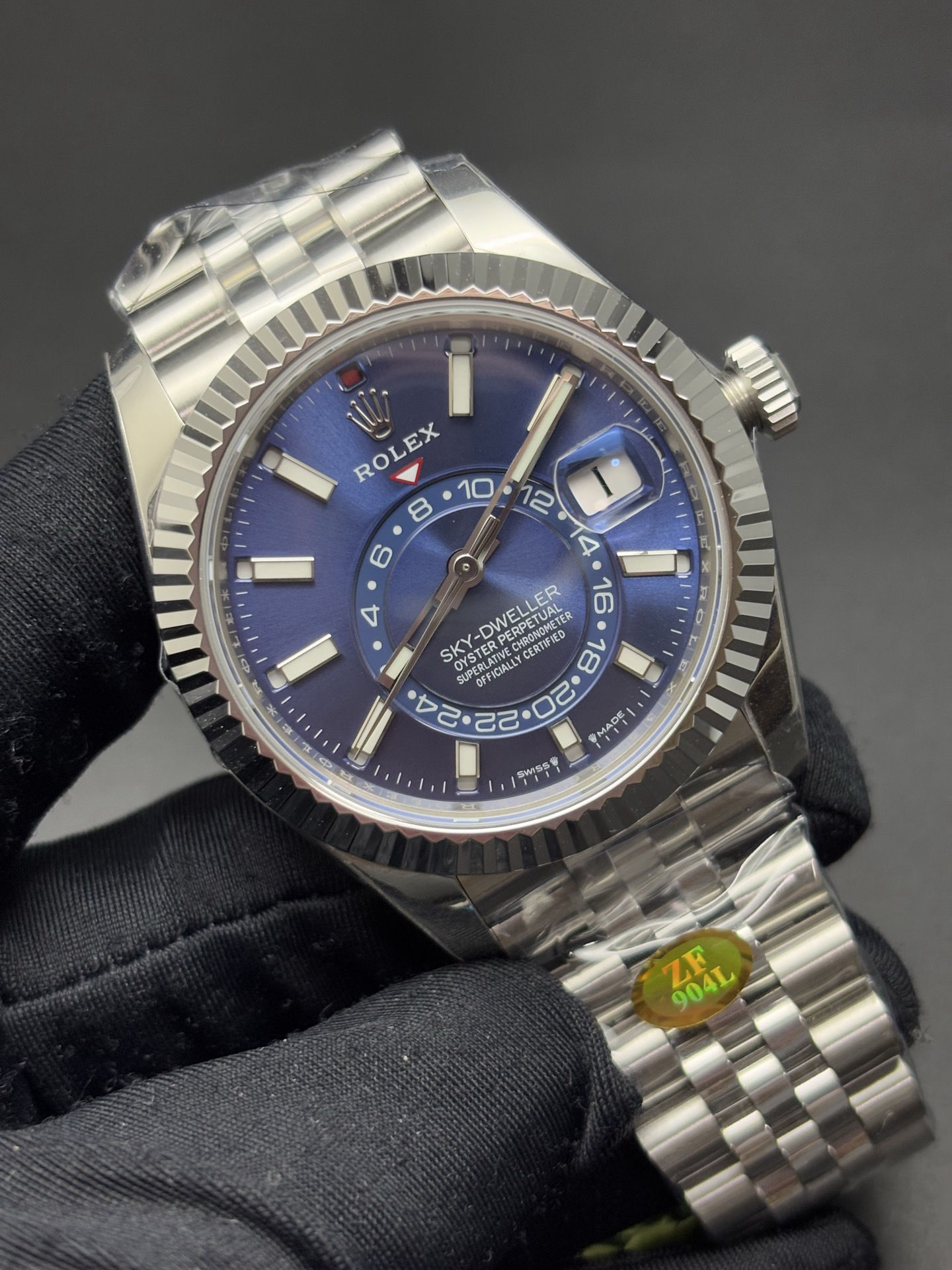 Rolex Oyster Perpetual Sky-Dweller Blue Dial and Jubilee Bracelet Practical 49