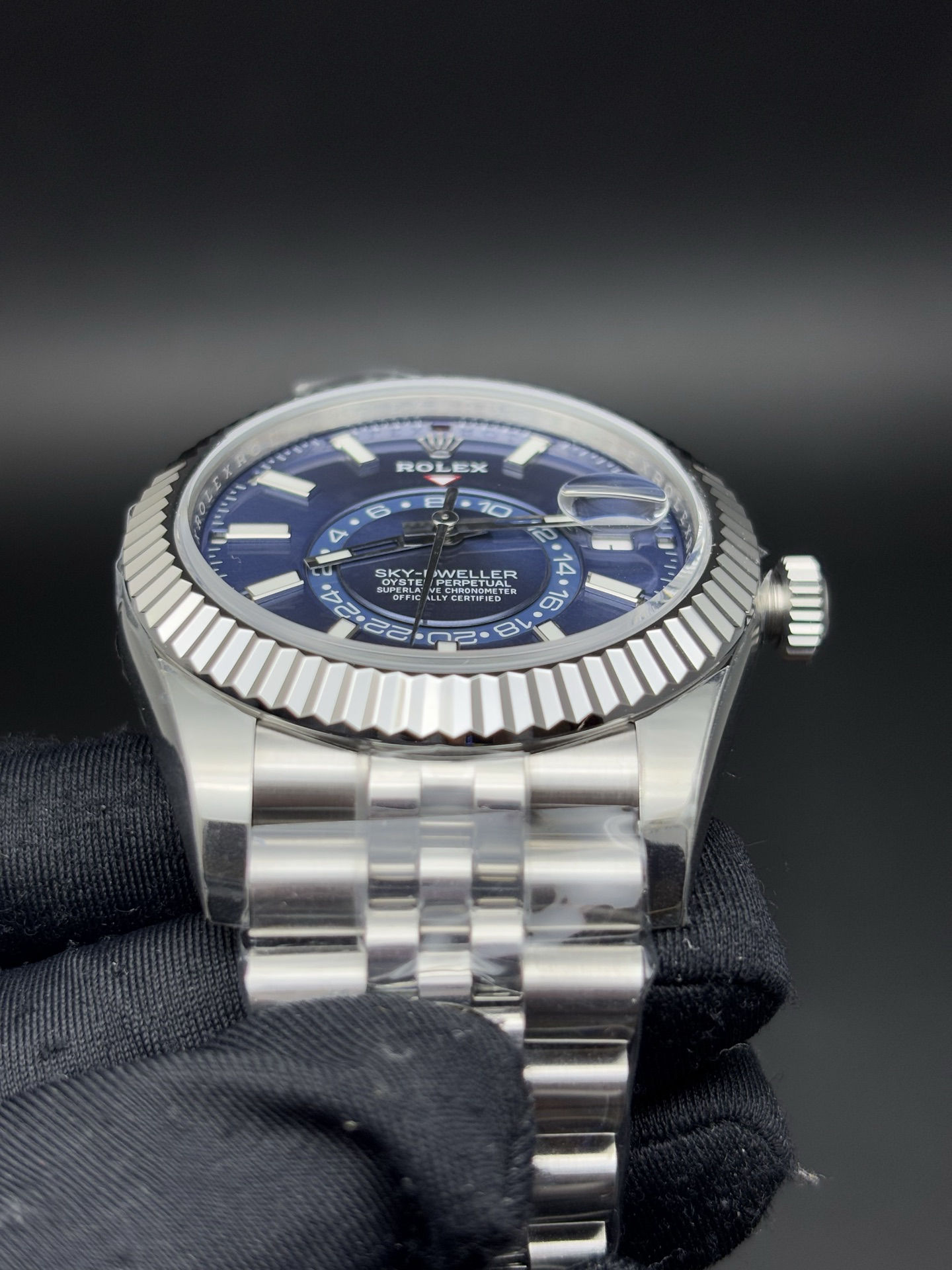 Rolex Oyster Perpetual Sky-Dweller Blue Dial and Jubilee Bracelet Practical 49