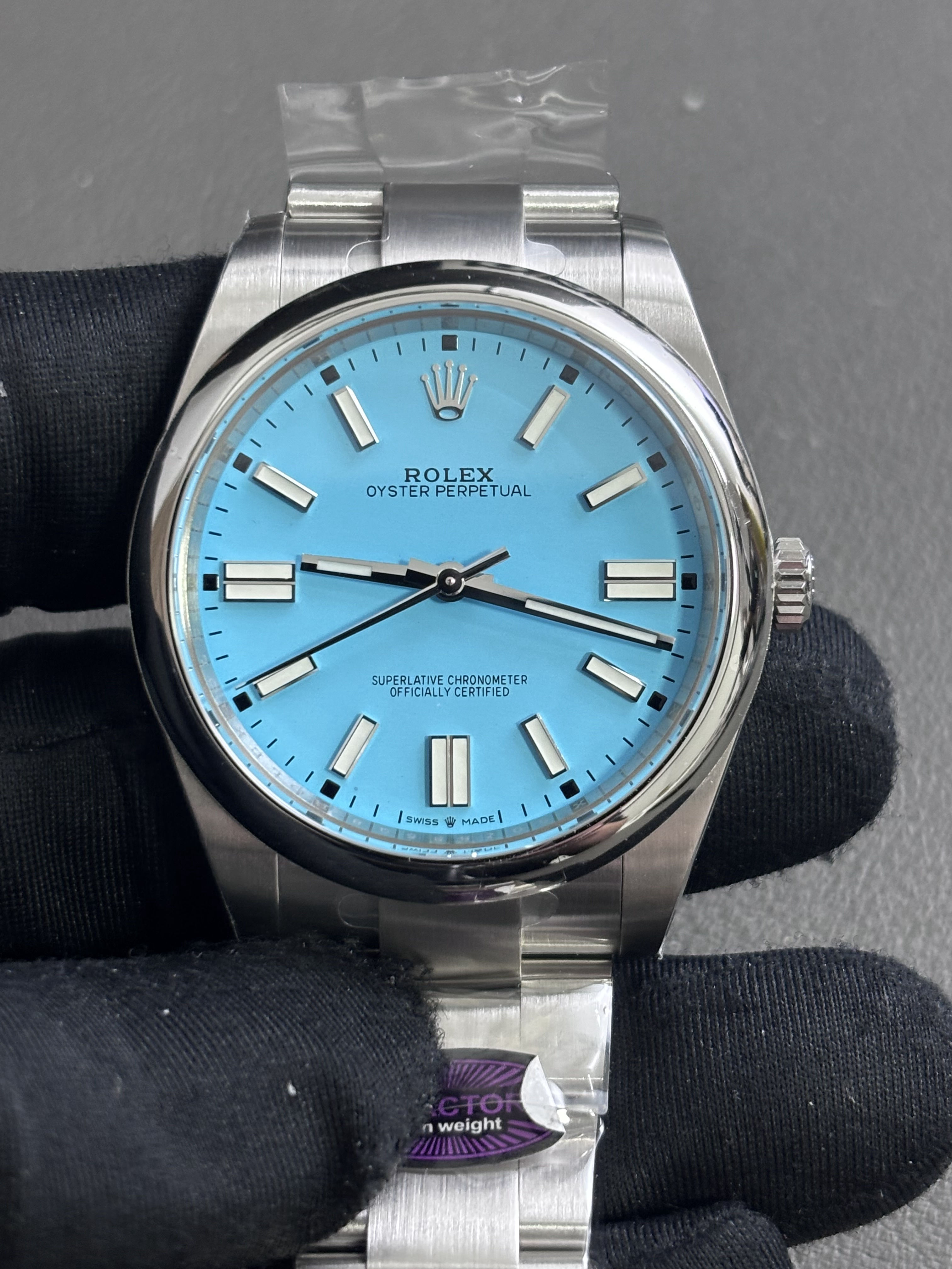 Rolex Oyster Perpetual Tiffany Blue Dial Casual 65