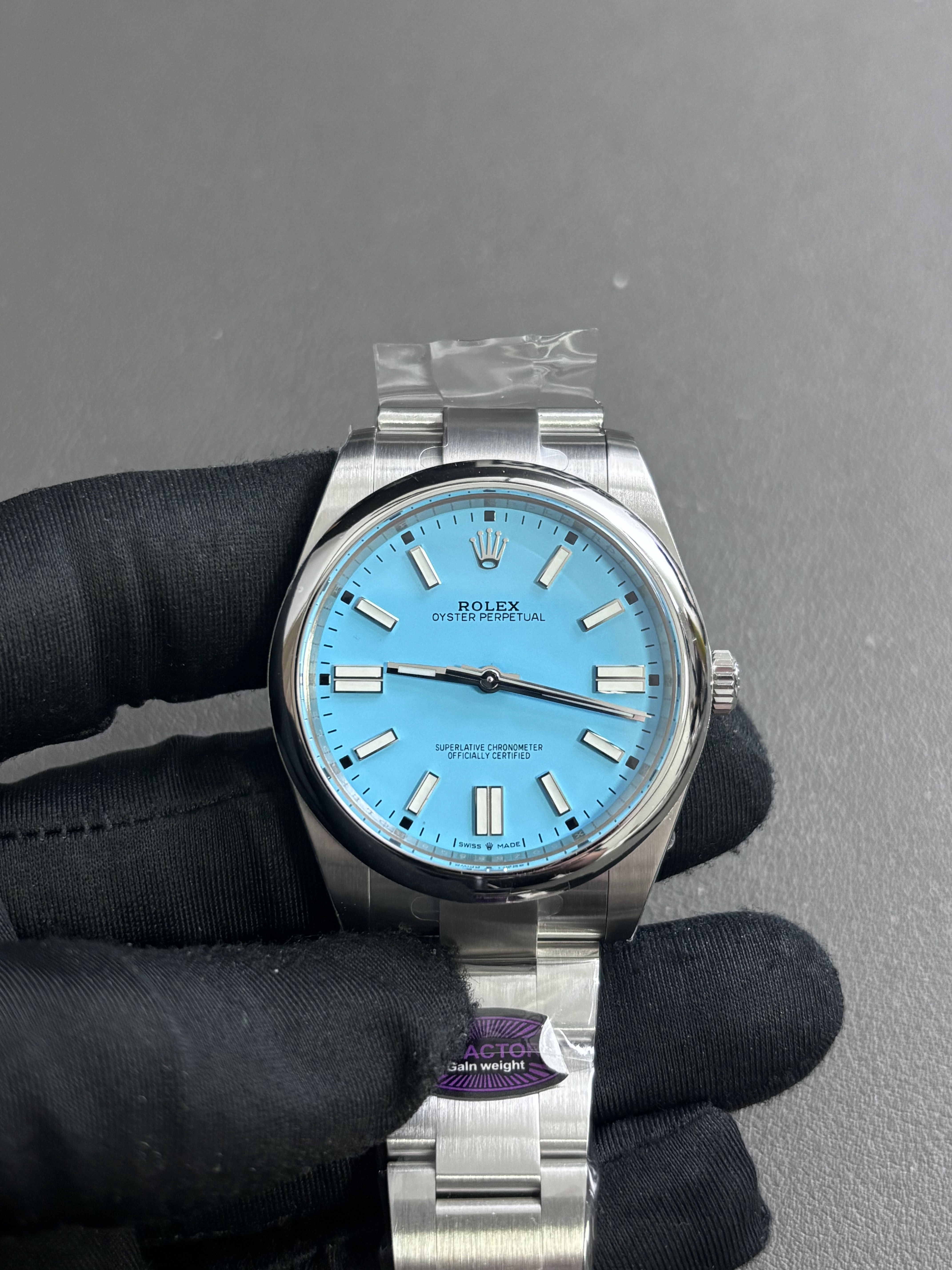 Rolex Oyster Perpetual Tiffany Blue Dial Casual 65