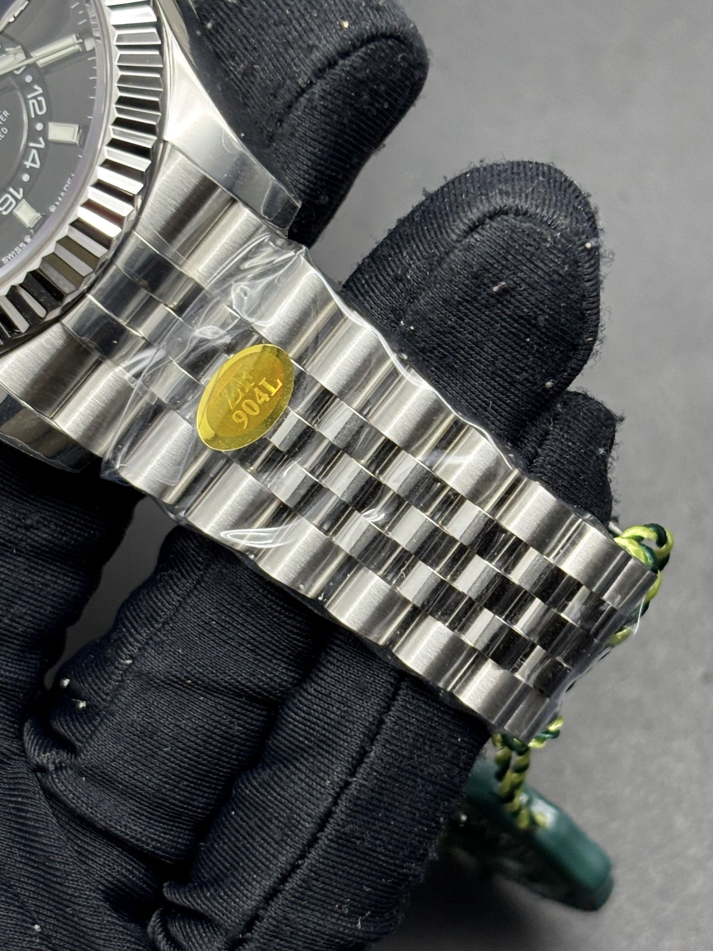 Packable Rolex Oystersteel Sky-Dweller Black Dial 76