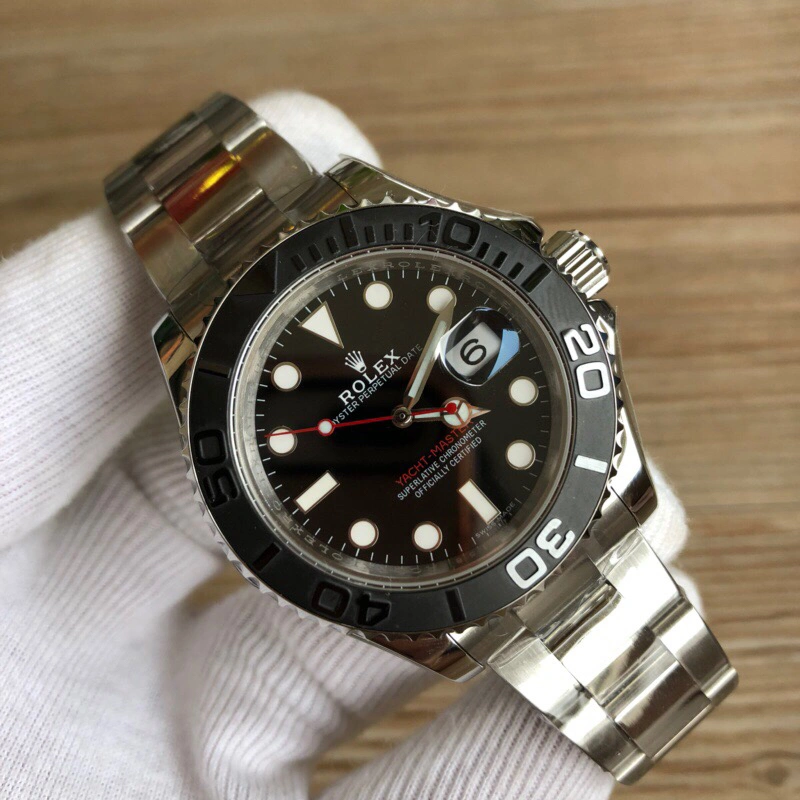 HighQuality Rolex Yacht-Master 42mm Black Dial Watch Ref 21