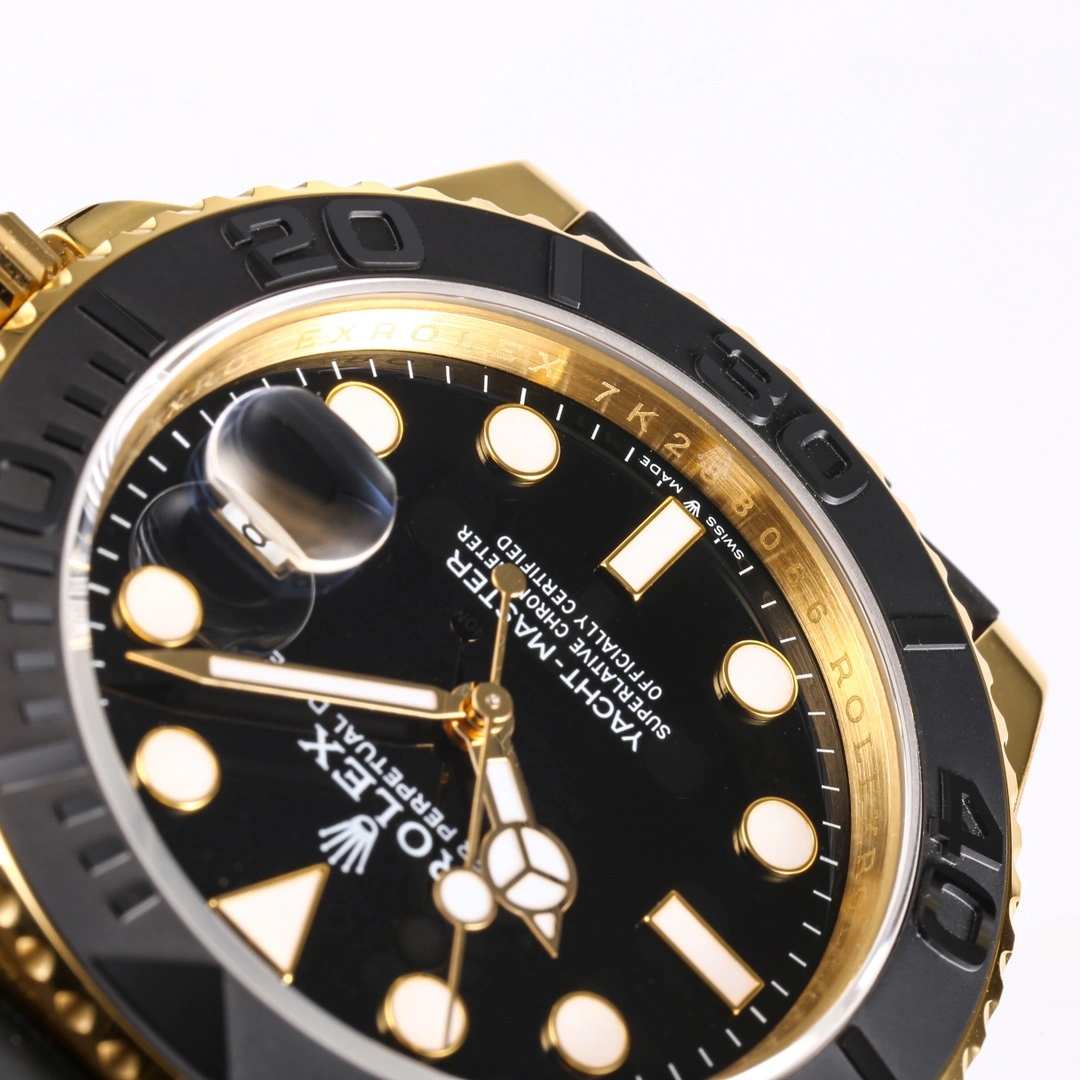Youthful Rolex Yacht-Master 42mm Yellow Gold OysterFlex Rubber Strap 18
