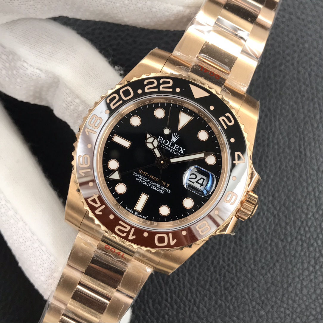 RootBeer GMT-Master II Watch 18kt Everose Gold Lightweight 28
