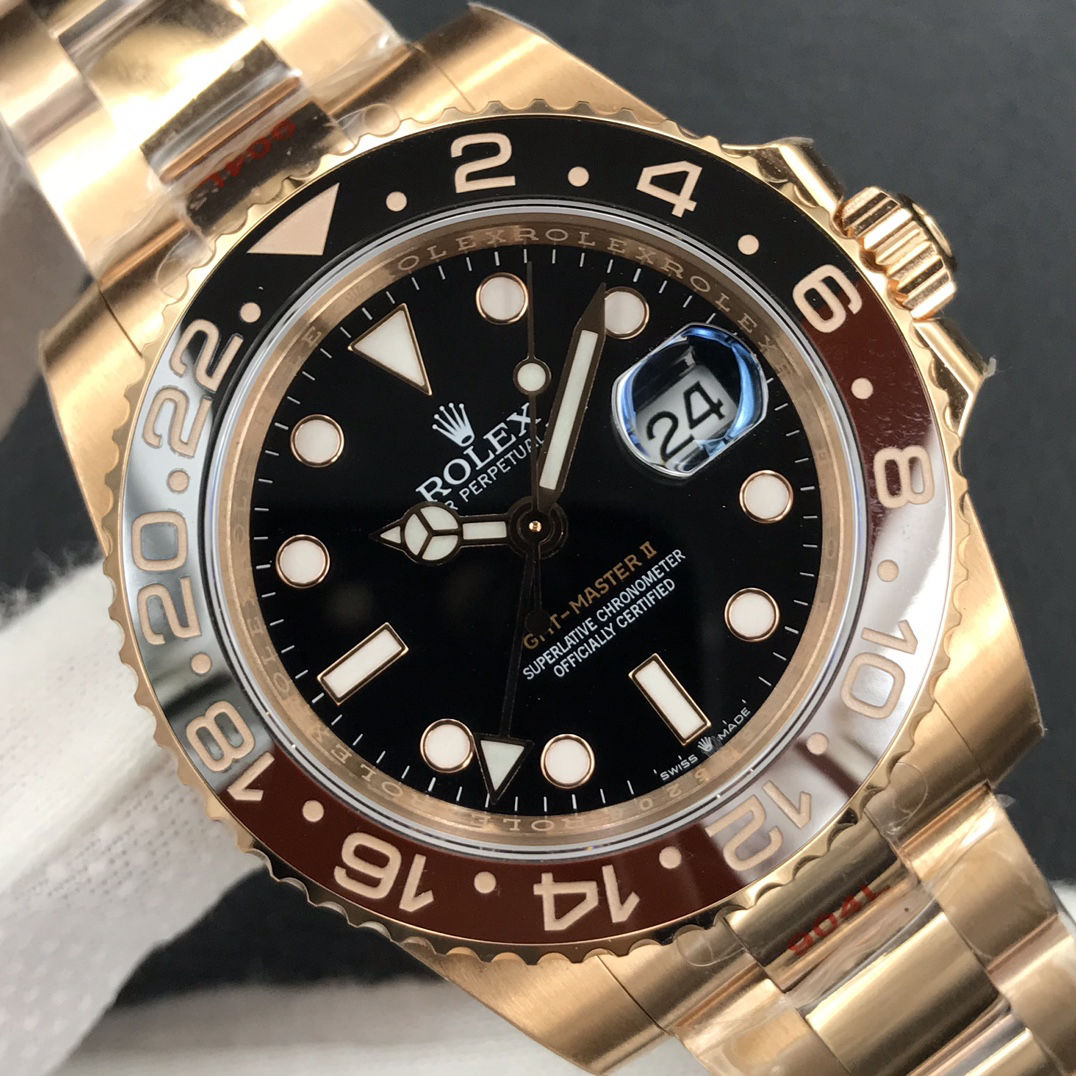 RootBeer GMT-Master II Watch 18kt Everose Gold Lightweight 28