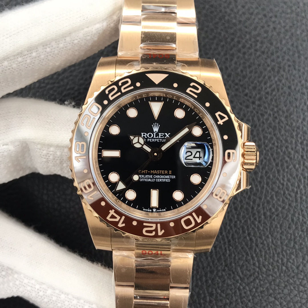 RootBeer GMT-Master II Watch 18kt Everose Gold Lightweight 28