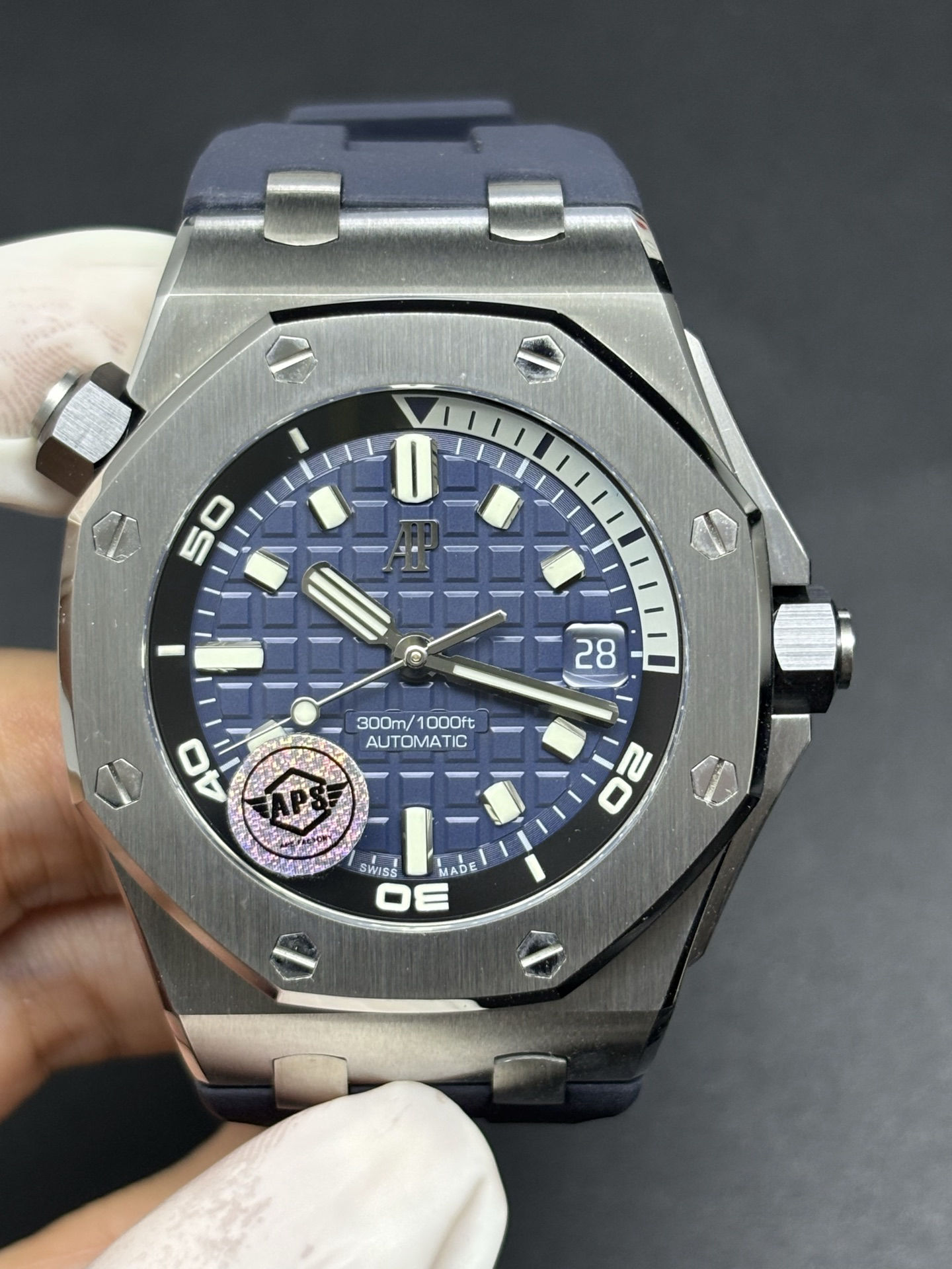 TechFriendly Royal Oak Offshore Diver 42mm Blue Rubber 145