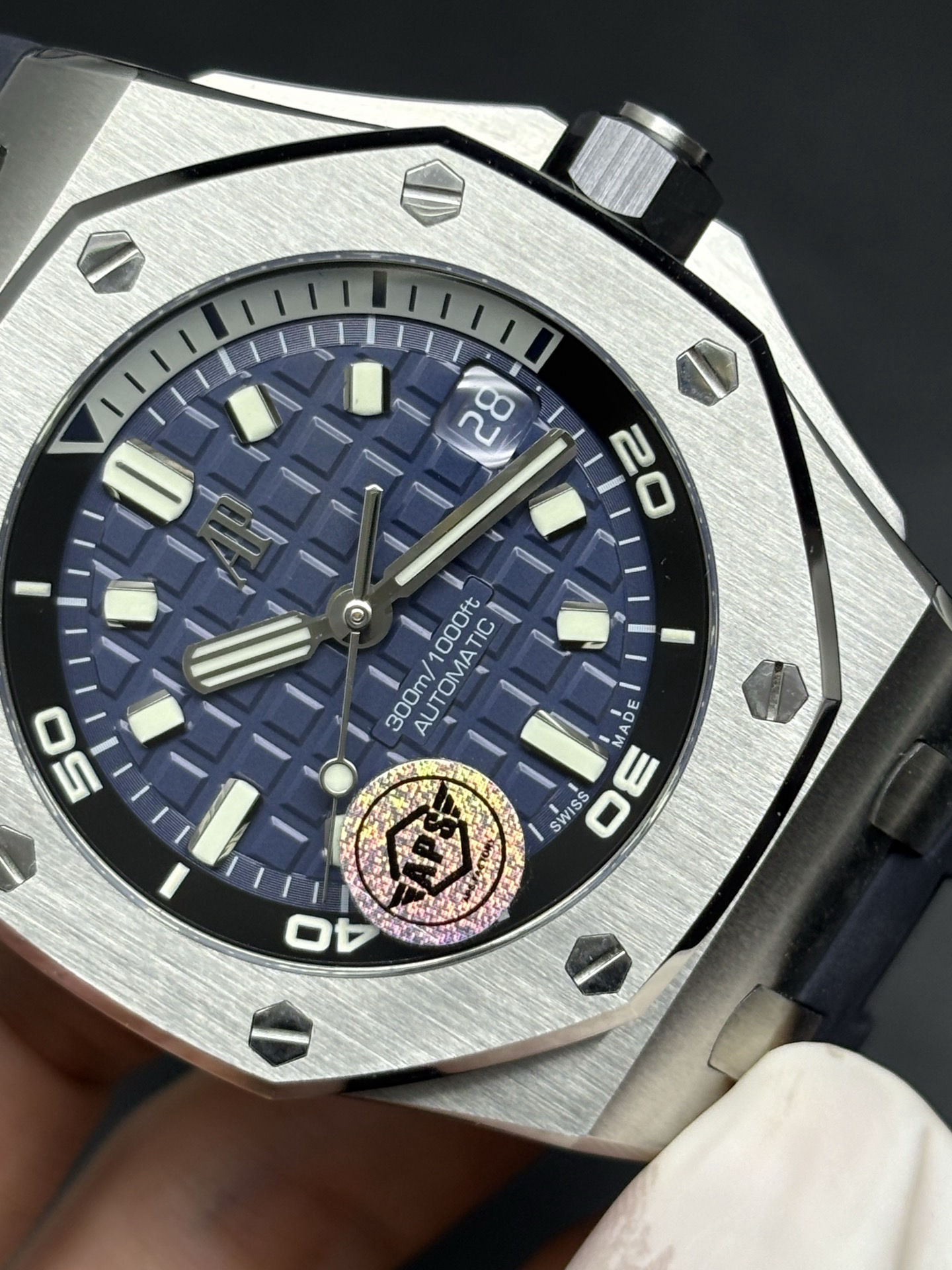 TechFriendly Royal Oak Offshore Diver 42mm Blue Rubber 145