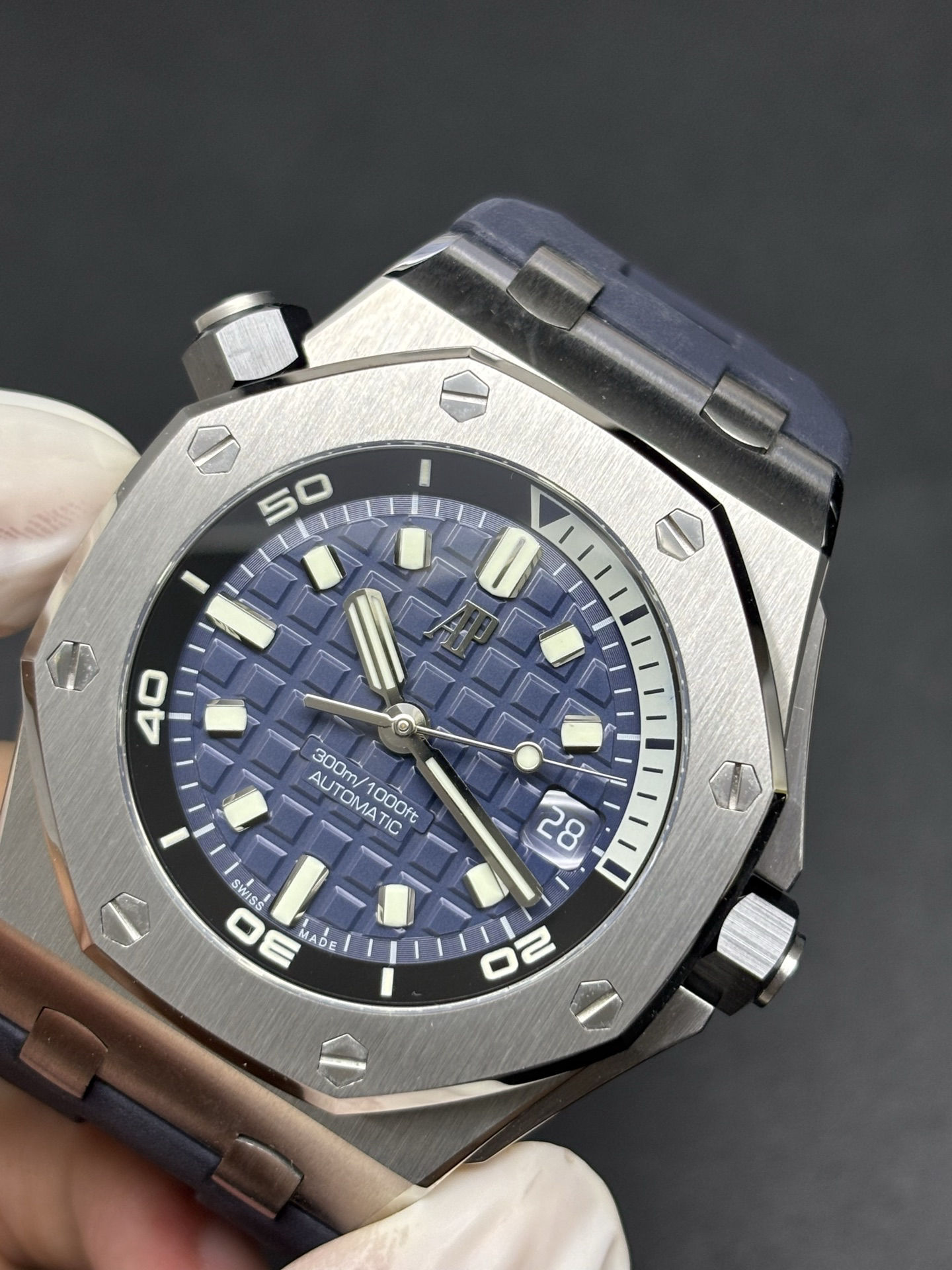 TechFriendly Royal Oak Offshore Diver 42mm Blue Rubber 145