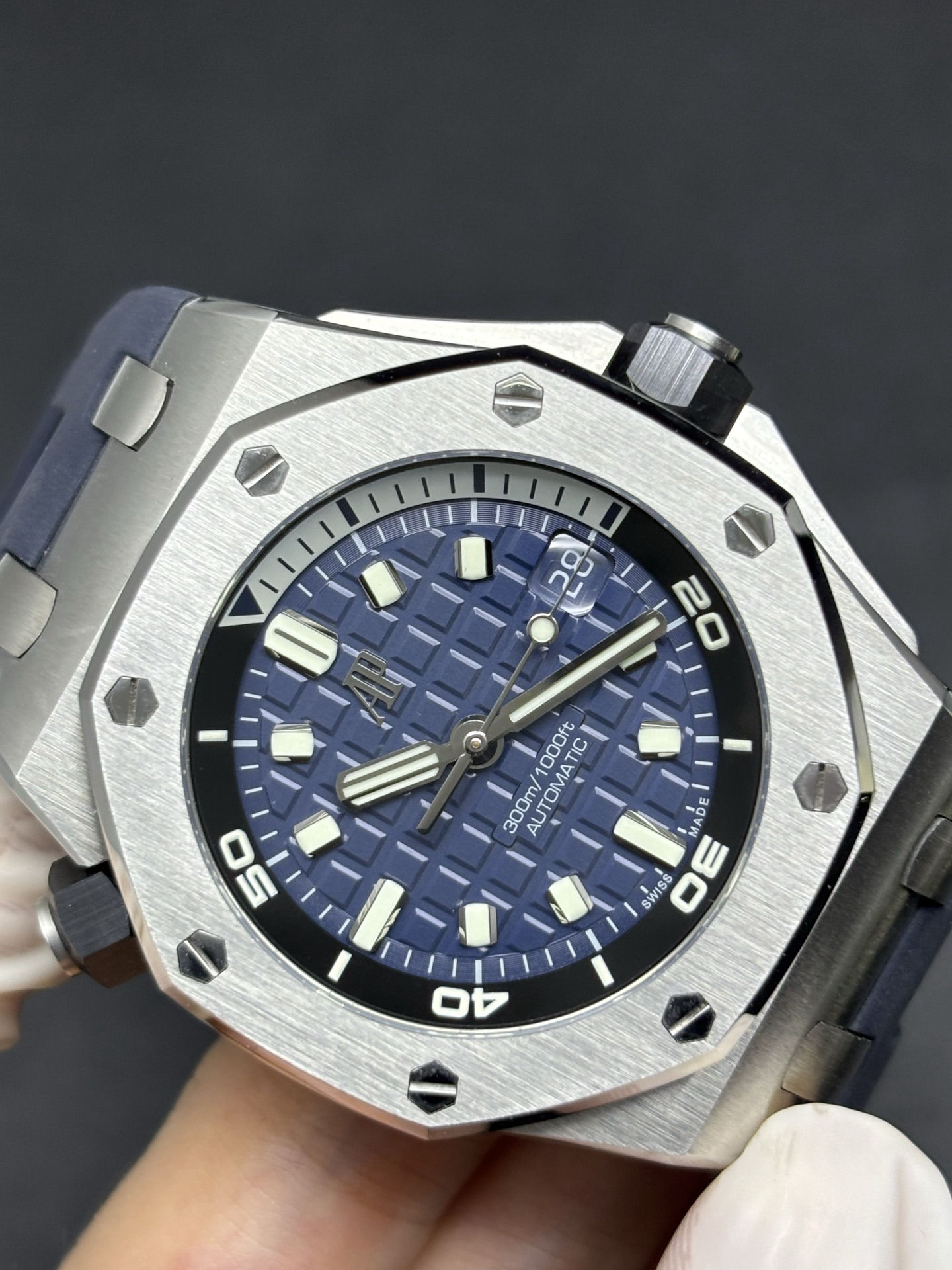 TechFriendly Royal Oak Offshore Diver 42mm Blue Rubber 145