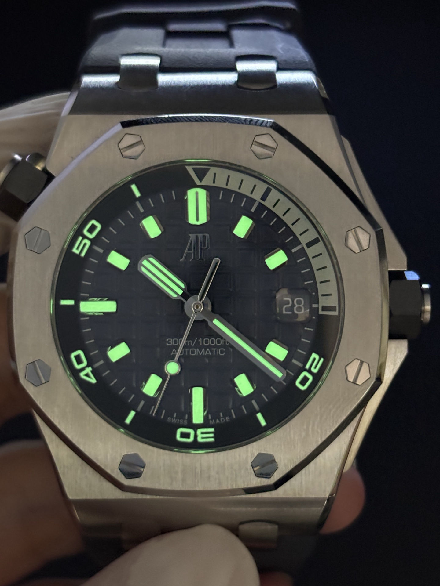 TechFriendly Royal Oak Offshore Diver 42mm Blue Rubber 145
