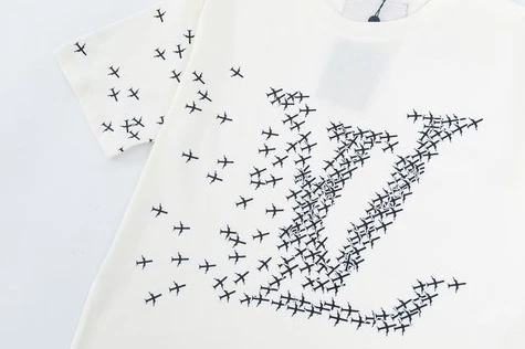 Affordable 3158 Small Airplane Logo Round Neck Printing Short Sleeve T-Shirt – LSVT74