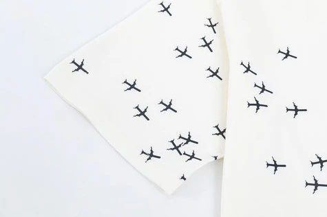 Affordable 3158 Small Airplane Logo Round Neck Printing Short Sleeve T-Shirt – LSVT74