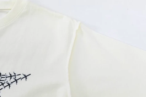 Affordable 3158 Small Airplane Logo Round Neck Printing Short Sleeve T-Shirt – LSVT74