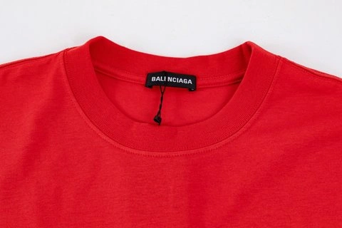Affordable 7355 BALENCIAGA CLASSIC RED COKE SHORT SLEEVE – BBS051