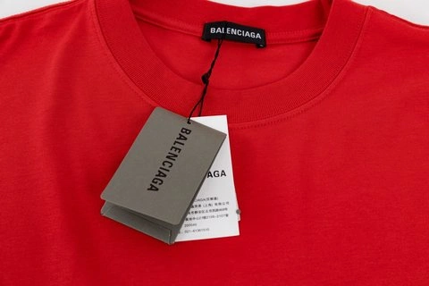 Affordable 7355 BALENCIAGA CLASSIC RED COKE SHORT SLEEVE – BBS051