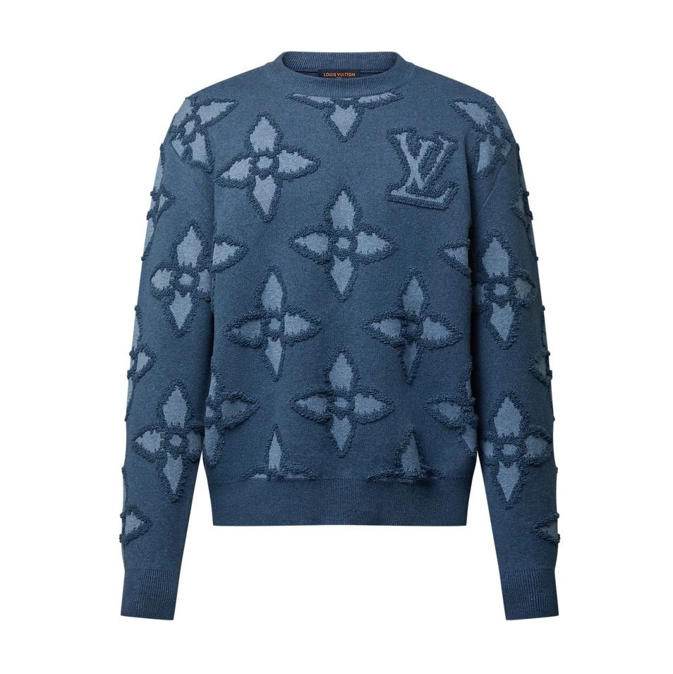 AllSeason 4843 Louis Vuitton Textured Cotton Crewneck – SLV054