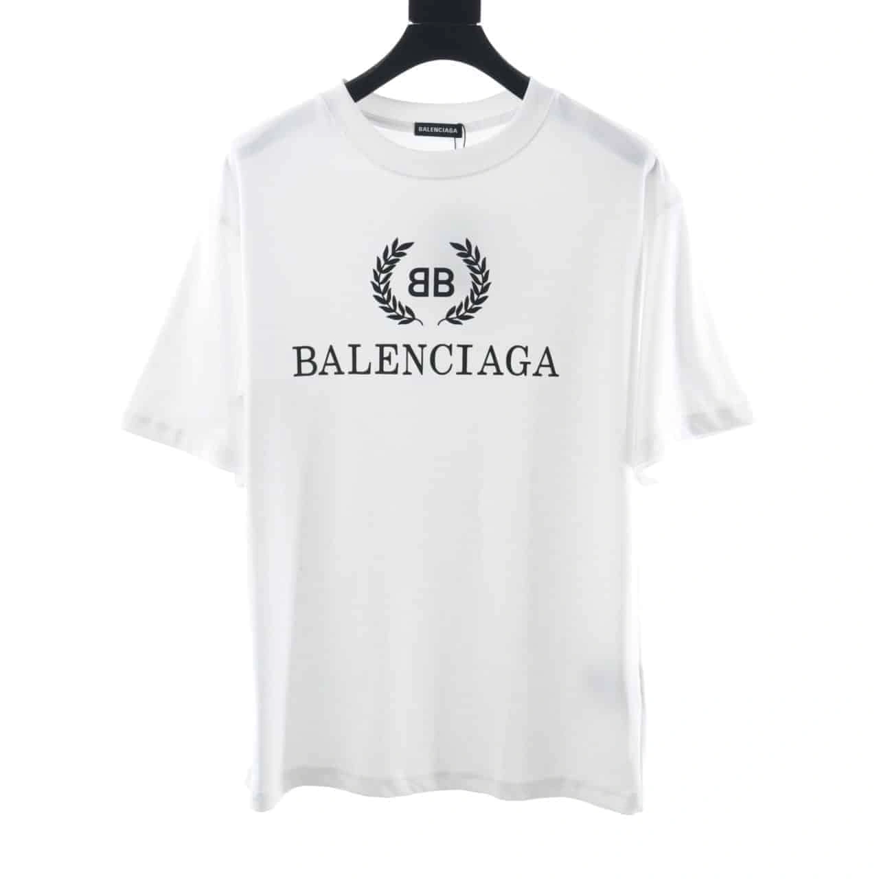 BALENCIAGA WHEAT EAR SHORT SLEEVE WHITE T SHIRT GoAnywhere 4122