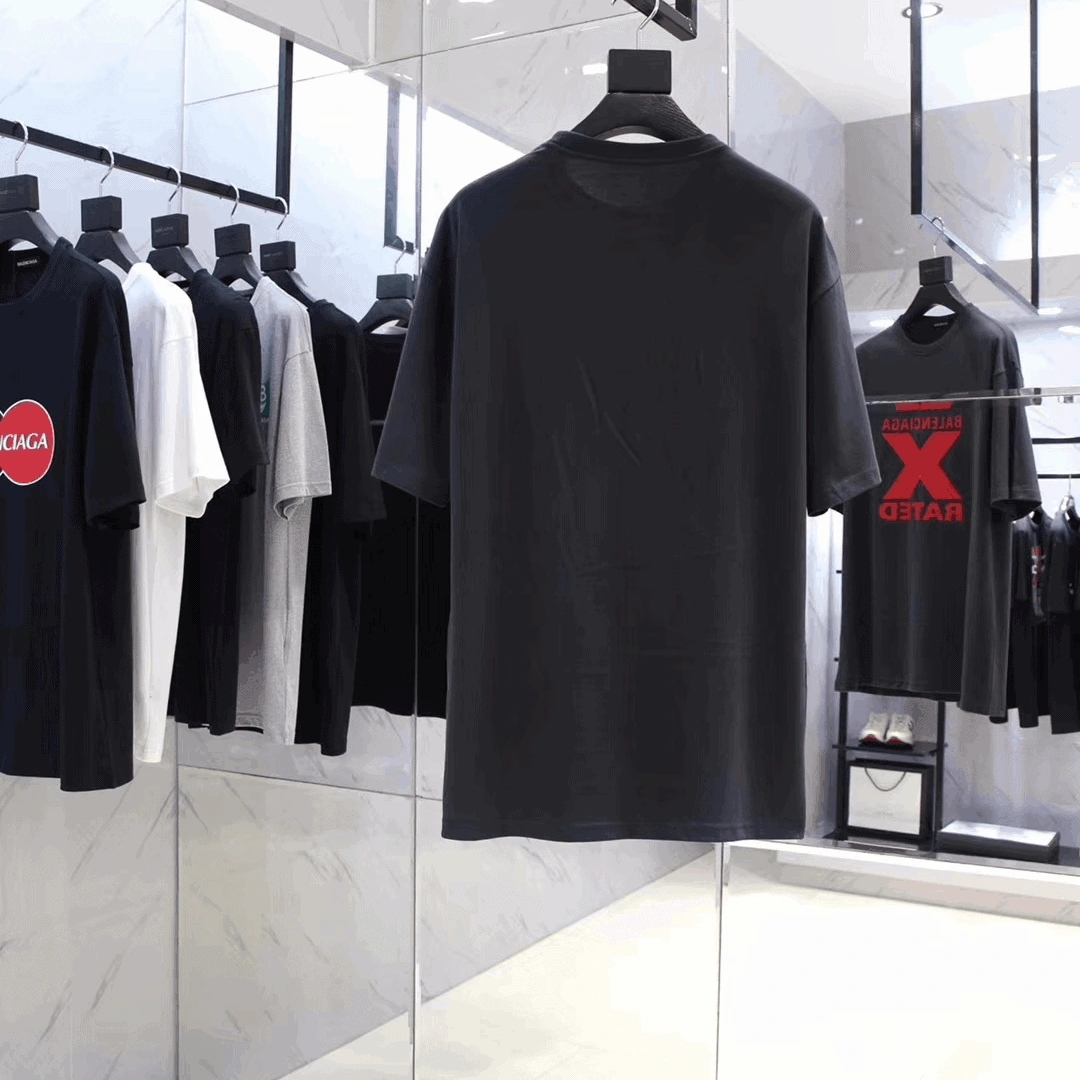 BALENCIAGA X-RATED BLACK COTTON-JERSEY T-SHIRT – BB39 SportInspired 5785 BALENCIAGA X-RATED BLACK COTTON-JERSEY T-SHIRT – BB39 SportInspired 5785
