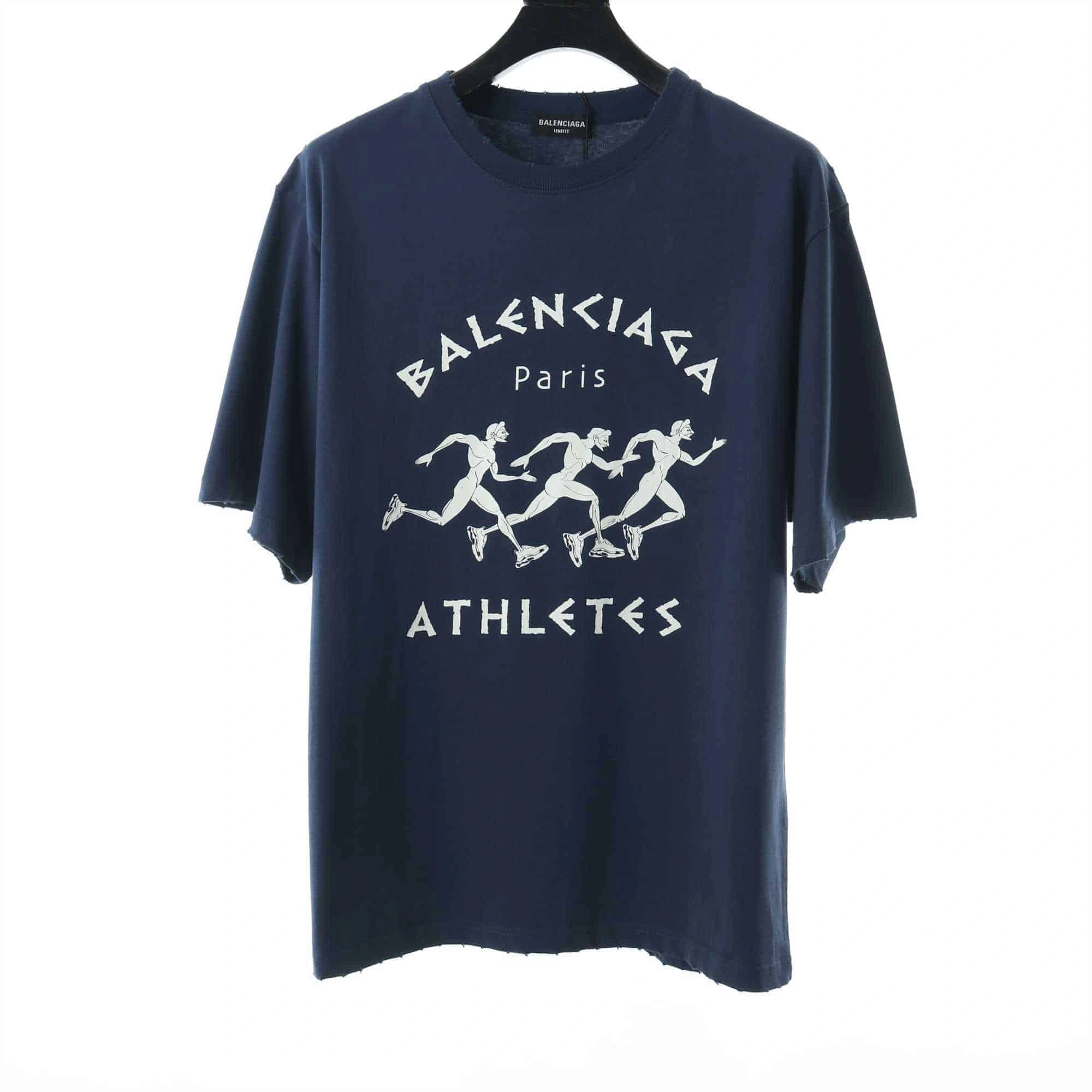 Balenciaga Athletes Print T-Shirt – BBS025 Popular 9306