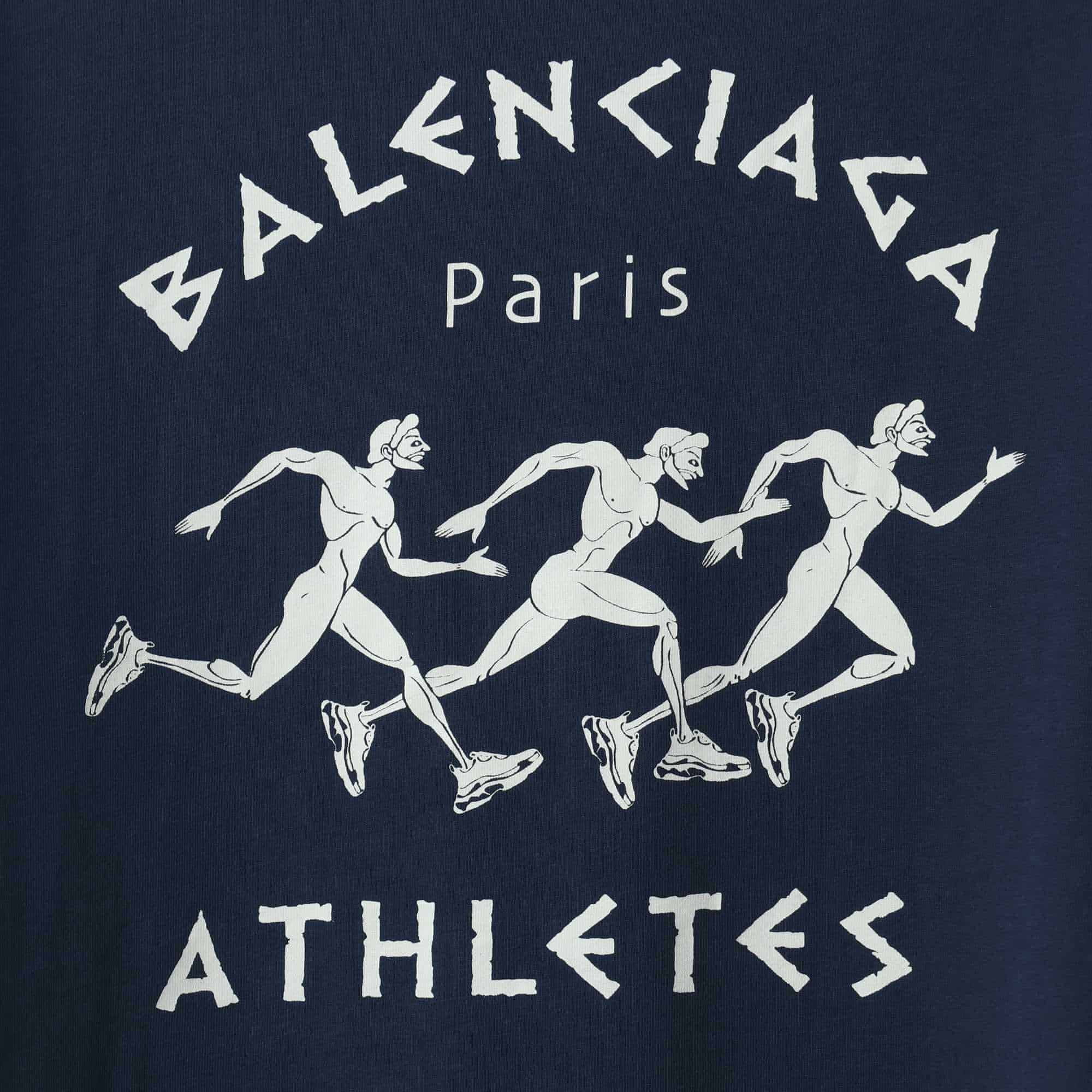 Balenciaga Athletes Print T-Shirt – BBS025 Popular 9306