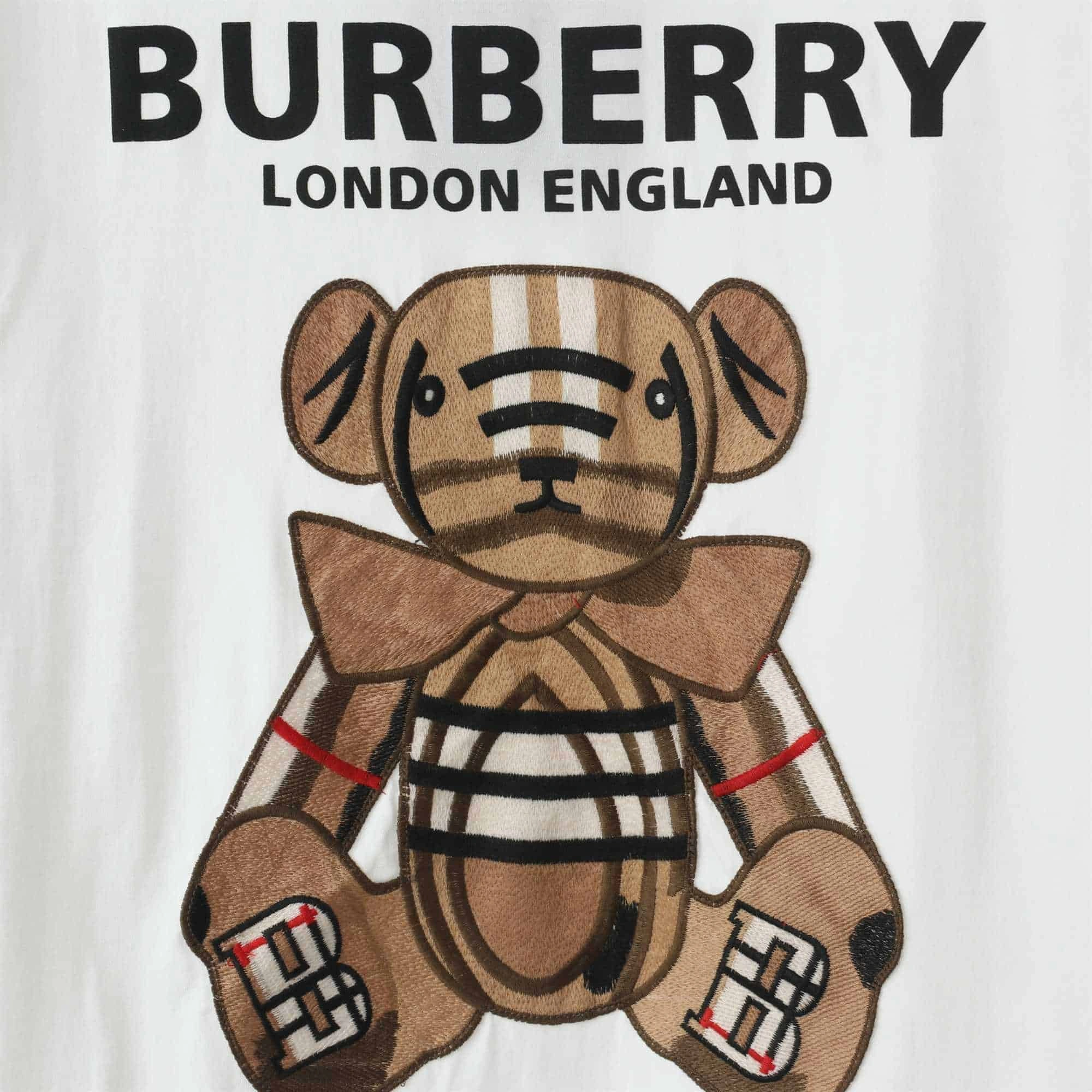 BestValue 7728 Burberry Teddy Bear Embroidered Logo T-shirt – BBRS13
