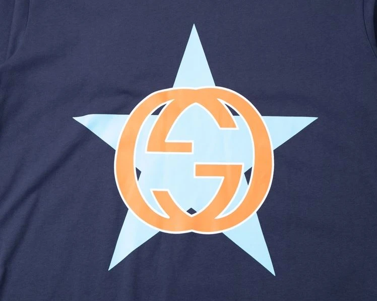 Comfortable 7537 GUCCI INTERLOCKING G STAR PRINT COTTON T-SHIRT – GCS155