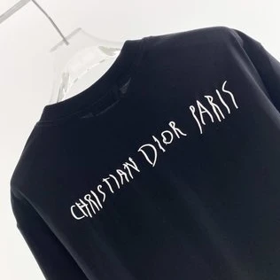 EasyMatch 1212 Dior Embroidered Sketch Signature Logo T-Shirt – CDS044