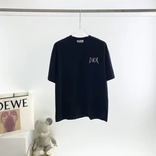 EasyMatch 1212 Dior Embroidered Sketch Signature Logo T-Shirt – CDS044