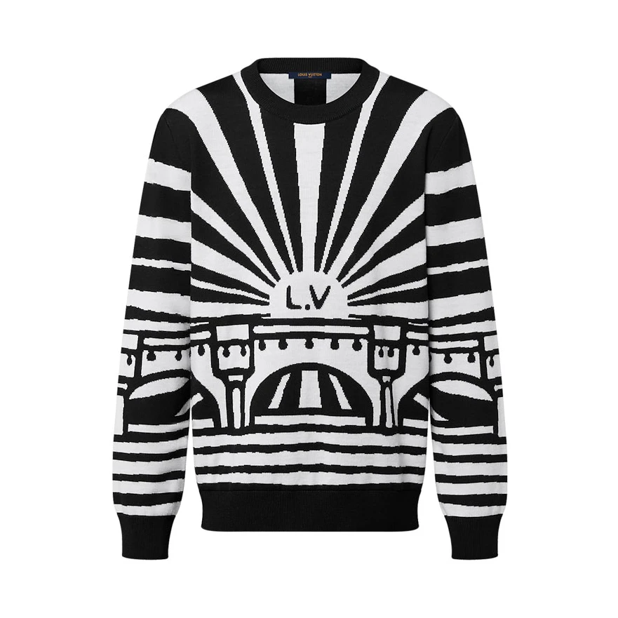 EasyMatch 5497 Louis Vuitton Merino Wool Jacquard Pullover – SLV047