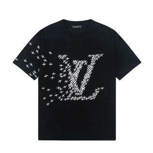 EasyMatch 9962 Small Airplane Logo Round Neck Printing Short Sleeve T-Shirt – LSVT73