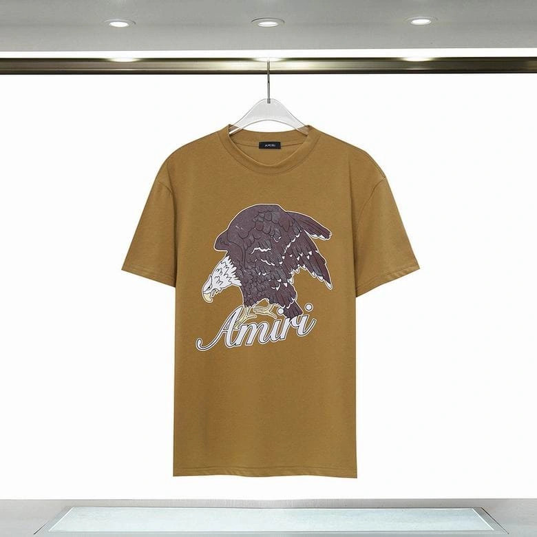 Fashionable 9154 Amiri Eagle-Stamp Cotton T-Shirt – AMS041