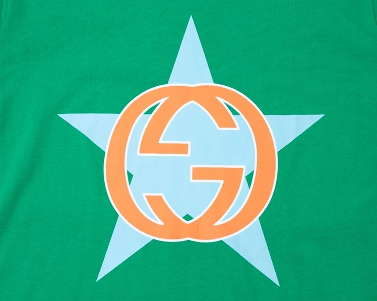 GUCCI INTERLOCKING G STAR PRINT COTTON T-SHIRT – GCS154 AllSeason 4282