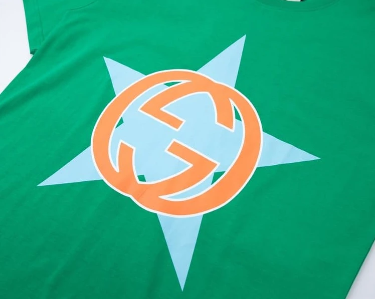 GUCCI INTERLOCKING G STAR PRINT COTTON T-SHIRT – GCS154 AllSeason 4282