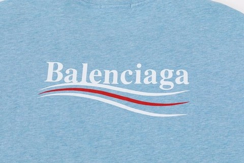 GoodFit 5611 BALENCIAGA CLASSIC LIGHT BLUE COKE SHORT SLEEVE – BBS055