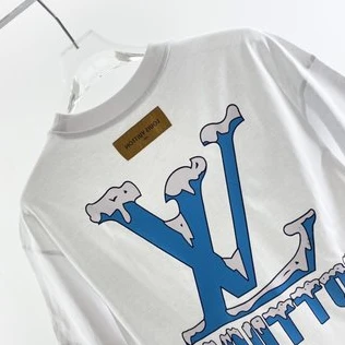 GoodFit 8870 Louis Vuitton 2022 New Text Graffiti Print Short Sleeve T-Shirt – LSVT60