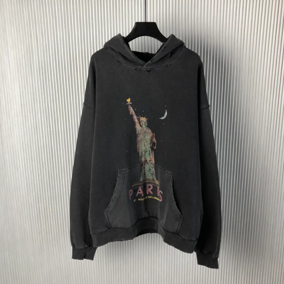 HighQuality 4735 Balenciaga Paris Liberty Hoodie Oversized in black – SBH012 HighQuality 4735 Balenciaga Paris Liberty Hoodie Oversized in black – SBH012