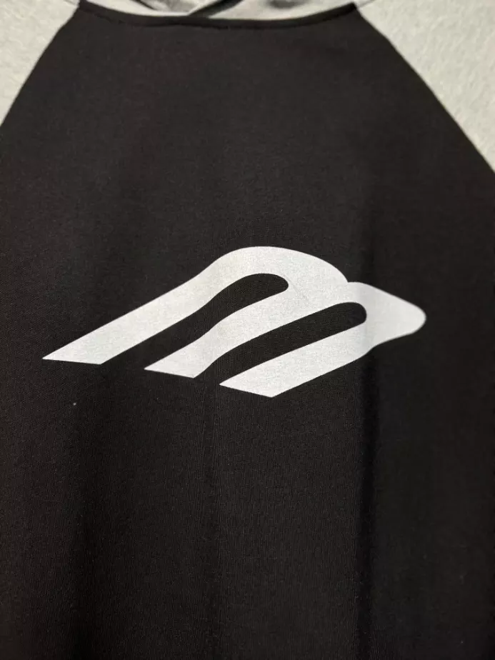 HighQuality 7310 Balenciaga 3B Stencil Hooded Raglan T-Shirt Oversized in Black- SBH013 HighQuality 7310 Balenciaga 3B Stencil Hooded Raglan T-Shirt Oversized in Black- SBH013