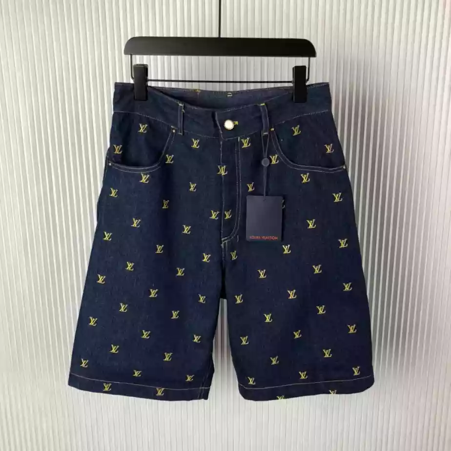 HighQuality 919 LV Embroidered Signature Denim Shorts – SW241