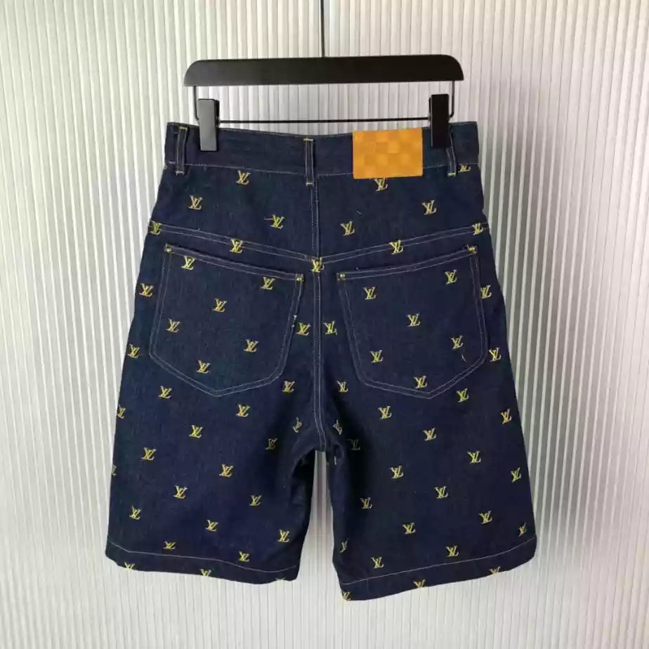 HighQuality 919 LV Embroidered Signature Denim Shorts – SW241