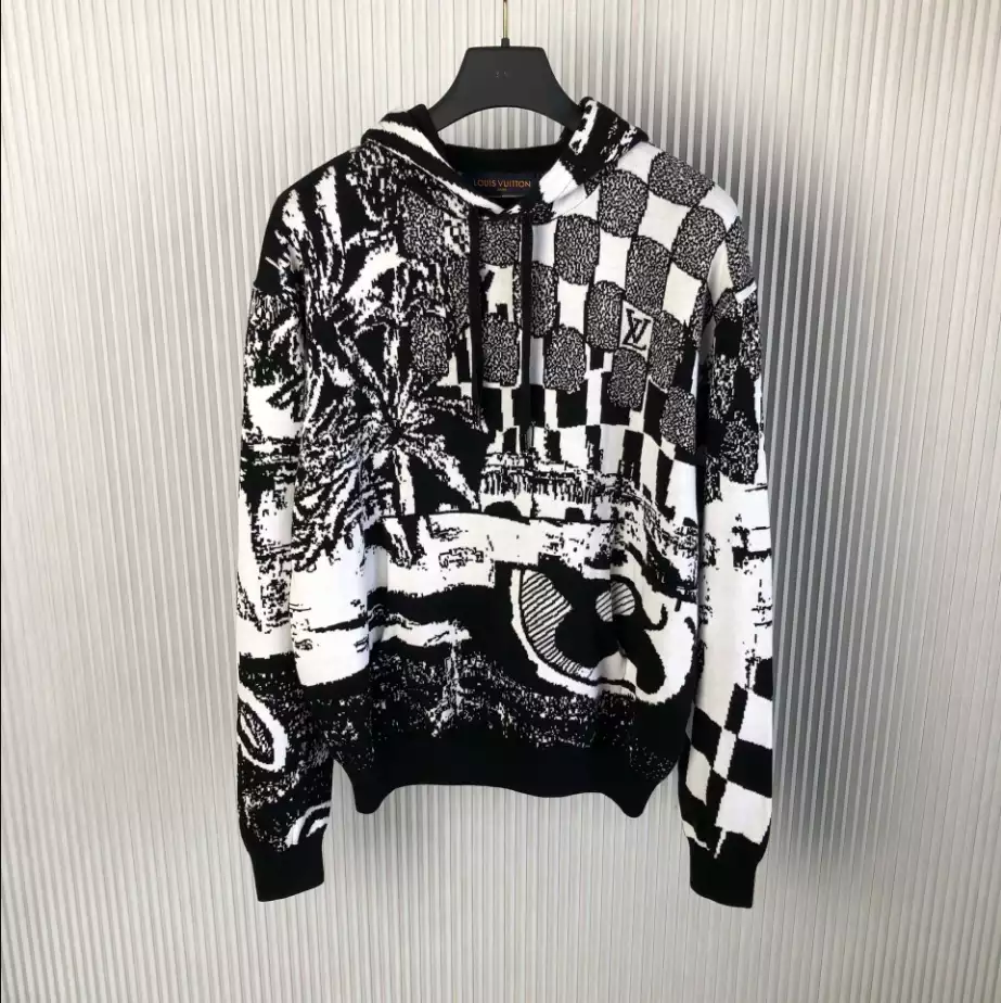 Louis Vuitton  Parisian Collage Jacquard Hoodie  – SLV042 Comfortable 5251
