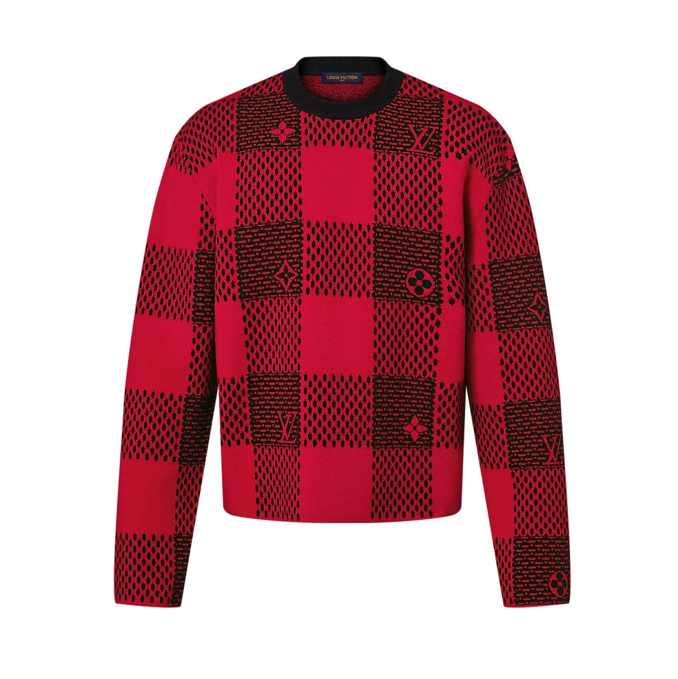 Louis Vuitton Damier Wool Crewneck  – SLV044 Comfortable 7283