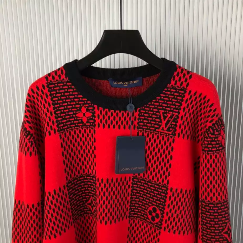Louis Vuitton Damier Wool Crewneck  – SLV044 Comfortable 7283