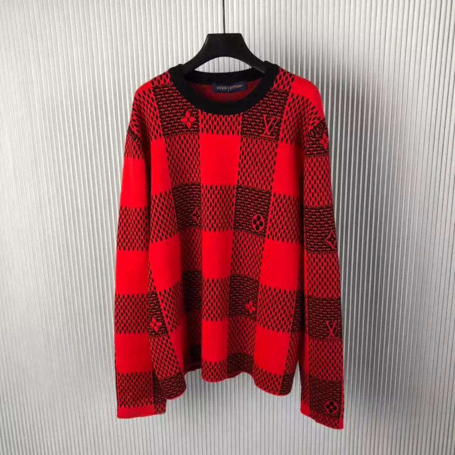 Louis Vuitton Damier Wool Crewneck  – SLV044 Comfortable 7283